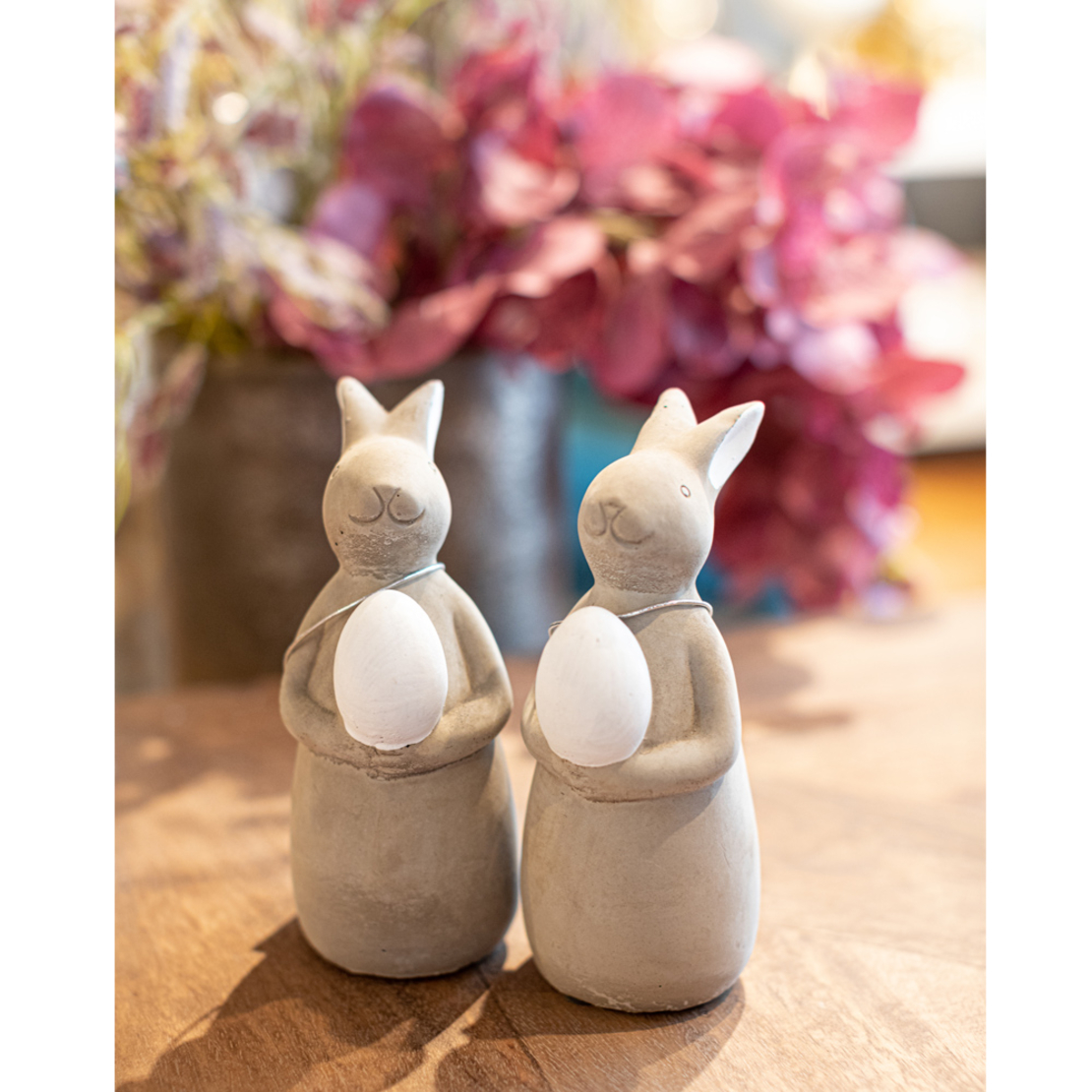 HARE DECO RABBIT CEMENT 7x8,5xH15cm EU