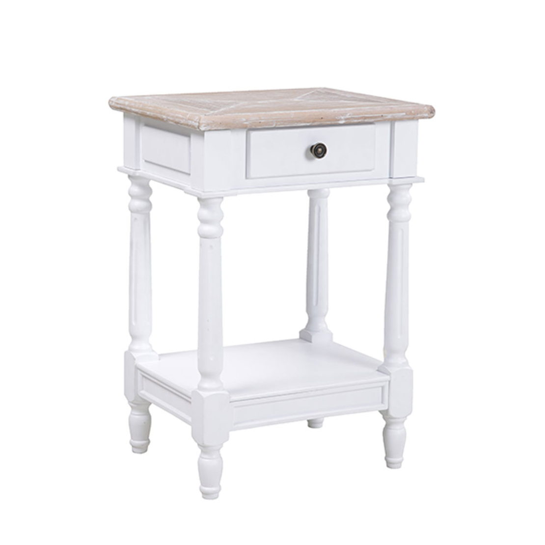 HISTORY NIGHTSTAND MDF VENEER WHITE NATURAL E1 PRC