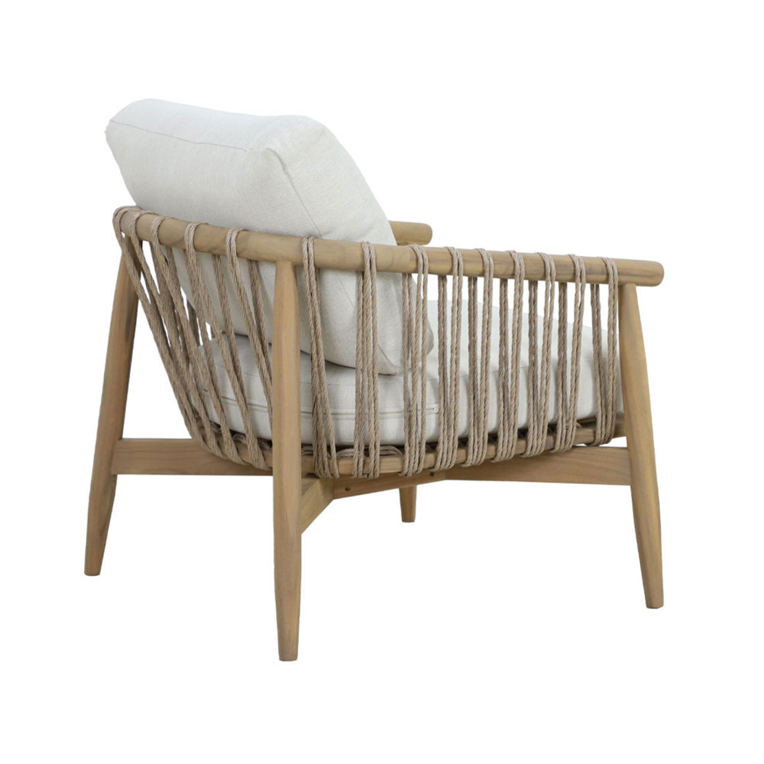 CORDA LOUNGE SET 1+2+1 WOOD ACACIA NATURAL WHITE V