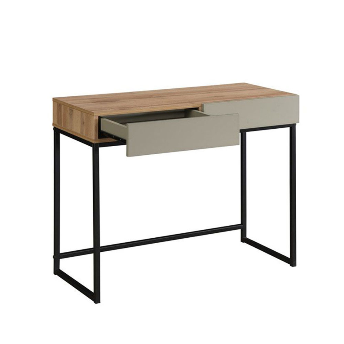 VERDE CONSOLE 2DRAWERS CHIPBOARD WITH MELAMINE CARTA NATURAL MINT CHIPBOARD WITH MELAMINE CARTA BLACK 90x42x75 E1