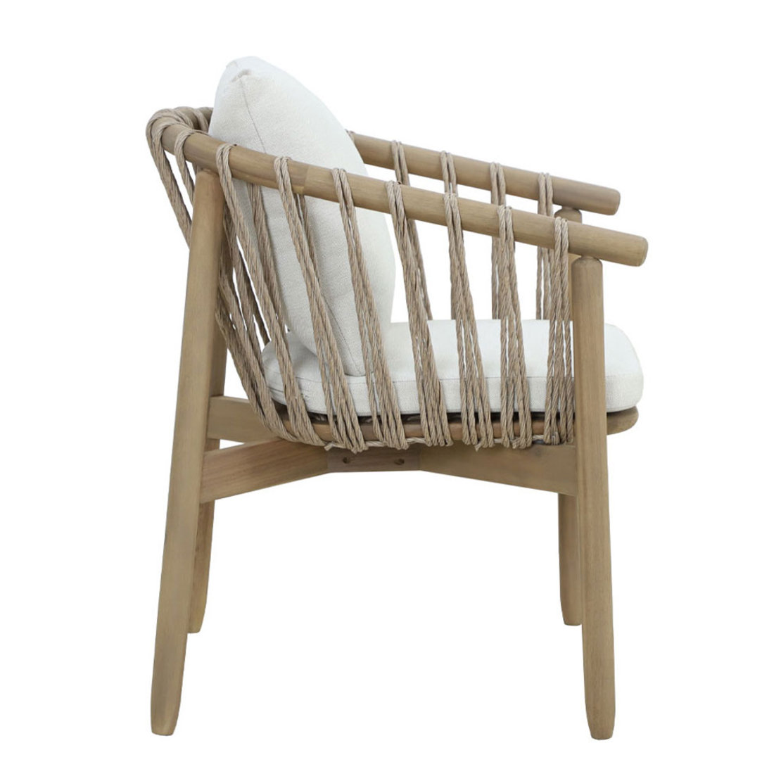 CORDA CHAIR CUSHION WOOD ACACIA NATURAL WHITE 63,5