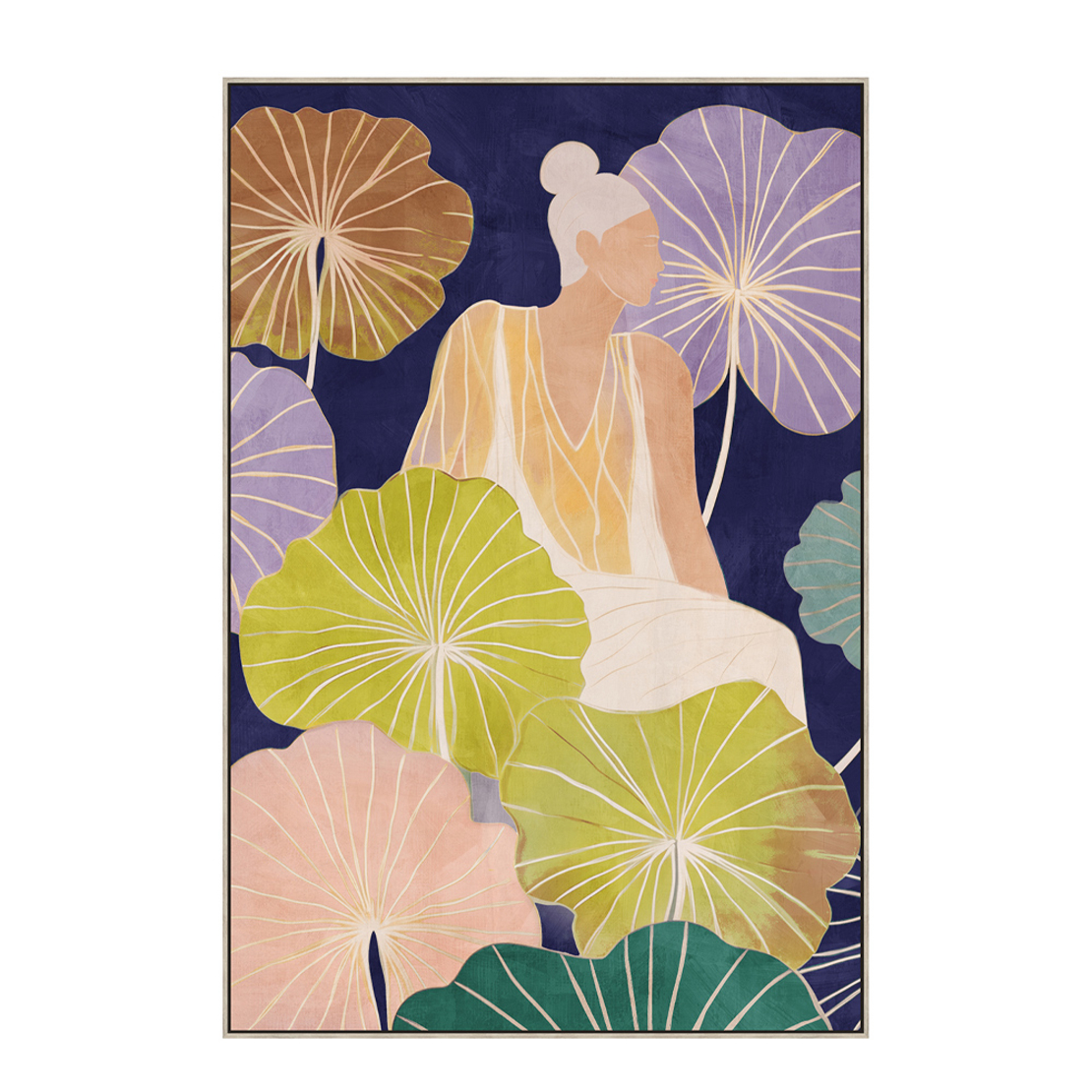 FLOWER LADY 1 PAINTING CANVAS MULTICOLOR WOOD FRAM