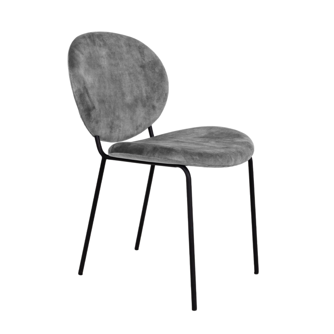 BEETLE CHAIR FABRIC SILVER METAL E1 PRC