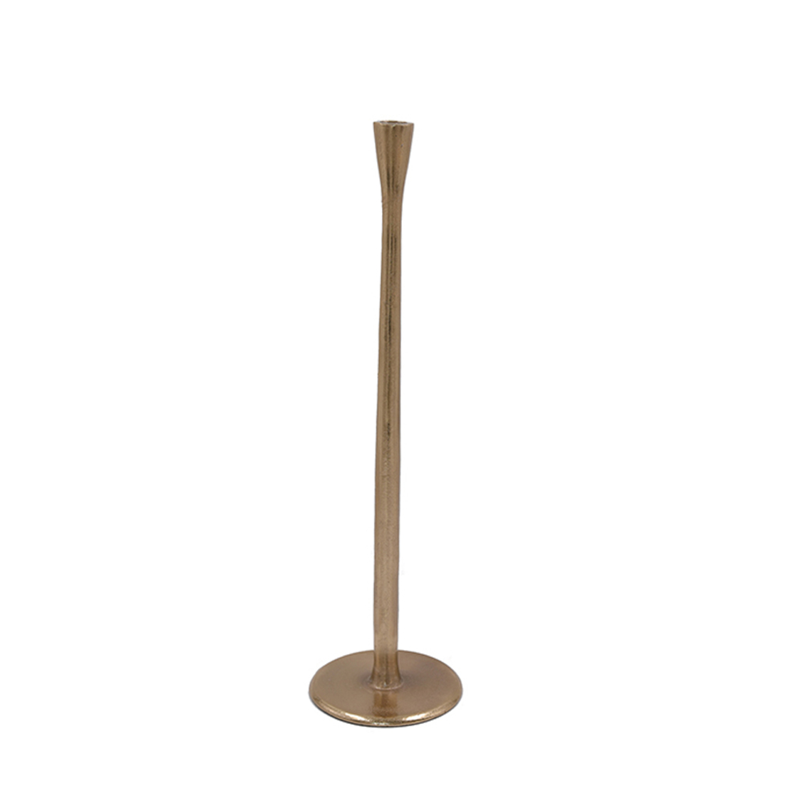 STELLA CANDLE HOLDER ALUMINIUM GOLD 13x13xH48cm IN