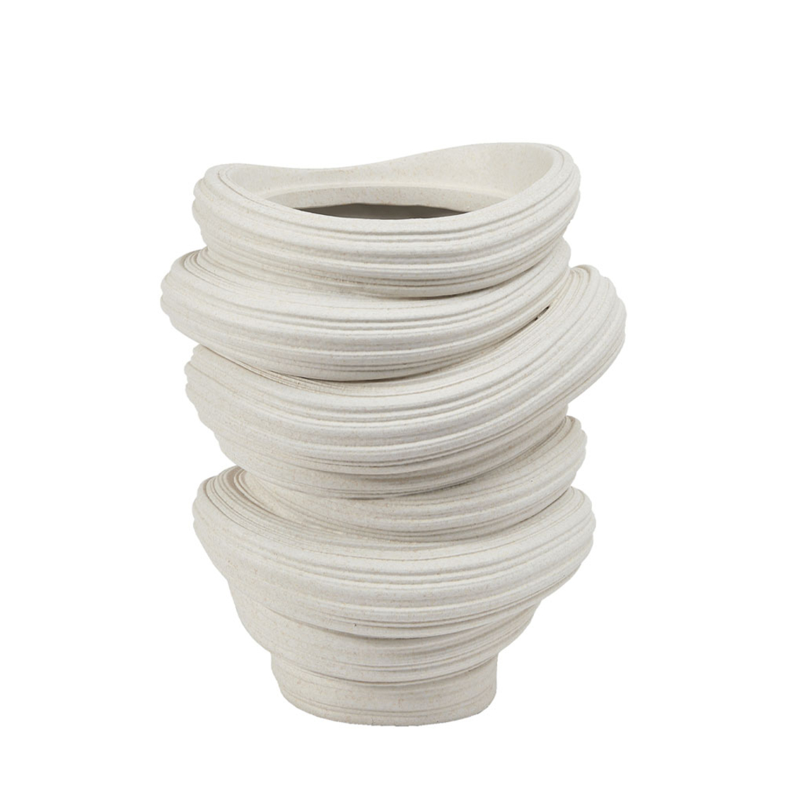 VOTSALO VASE RESIN WHITE 26,7x24,5xH32,6cm PRC