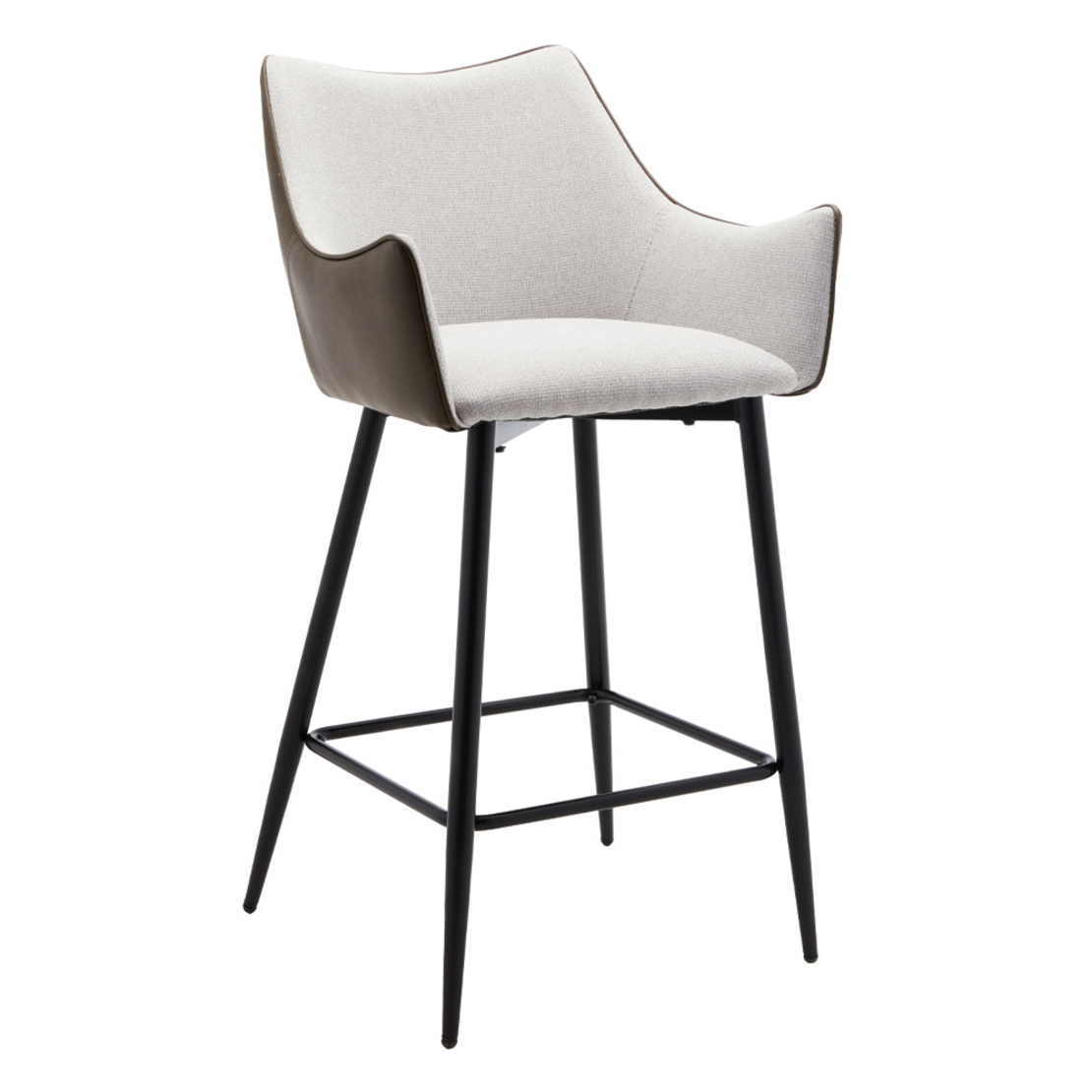 MALONE STOOL BAR EASY CLEAN FABRIC BEIGE OLIVE GREEN METAL BLACK E1 PRC