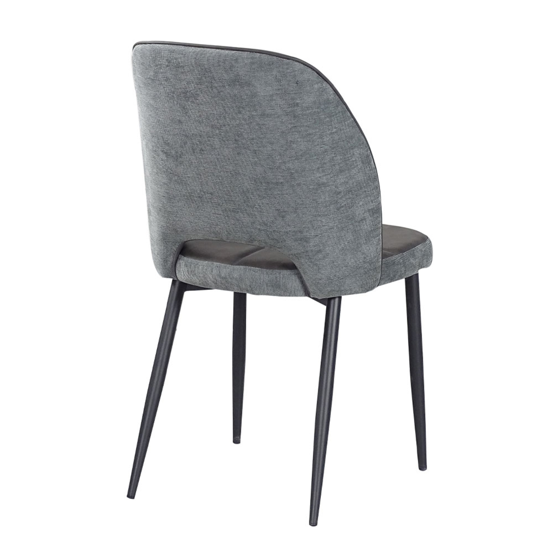 BOUTON CHAIR FABRIC GREY METAL BLACK PRC