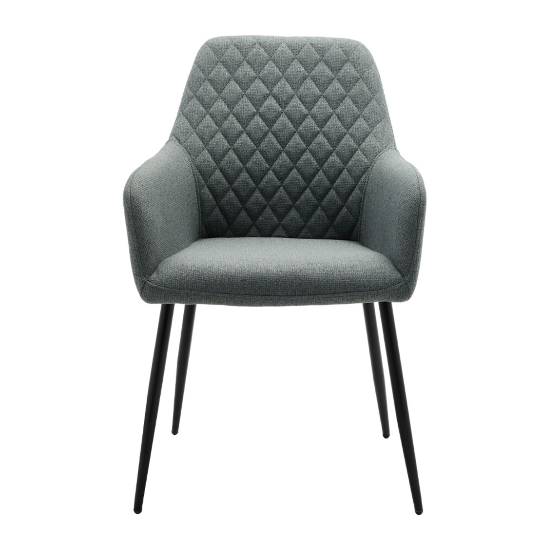 STONE CHAIR ARMCHAIR EASY CLEAN FABRIC ALMOND GREEN METAL BLACK E1 PRC