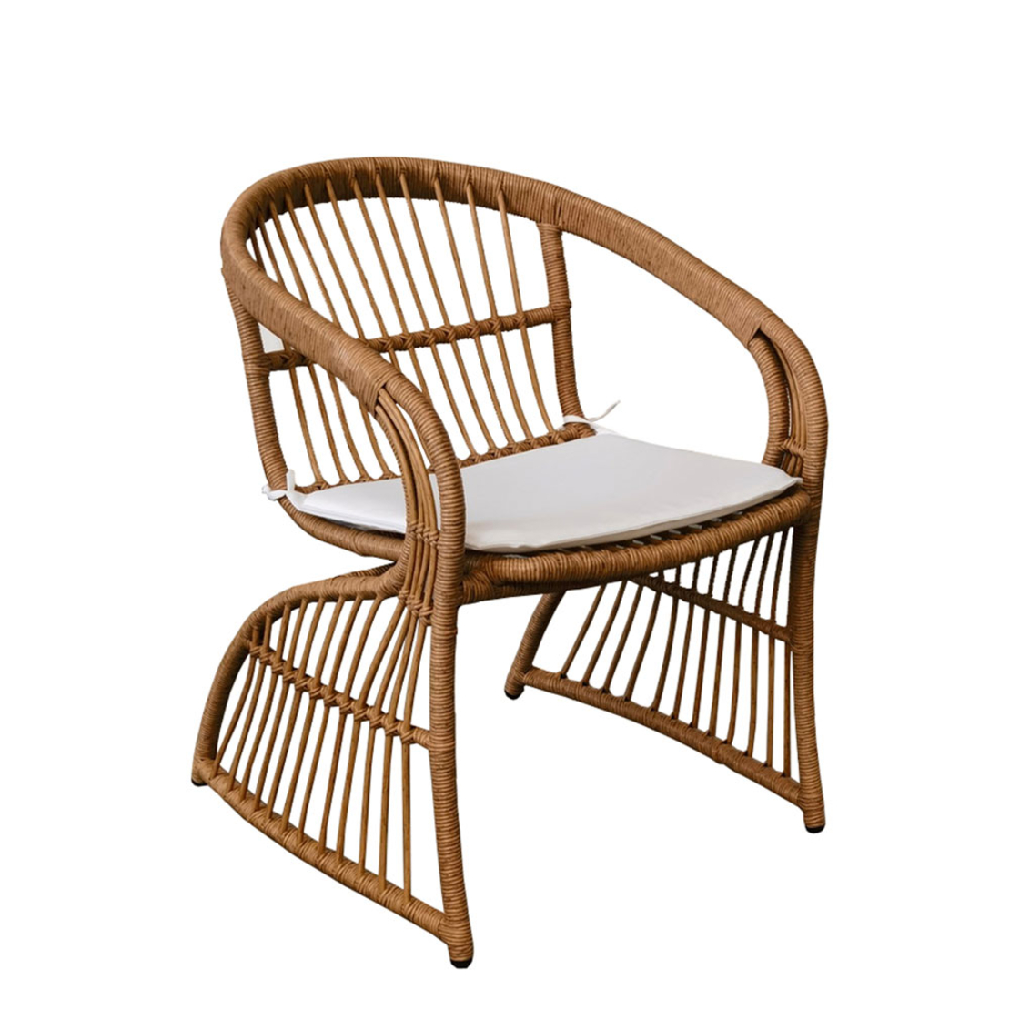 SIRENE ARMCHAIR WITH ARM PE WOVEN NATURAL 58x65xH77,5cm PRC