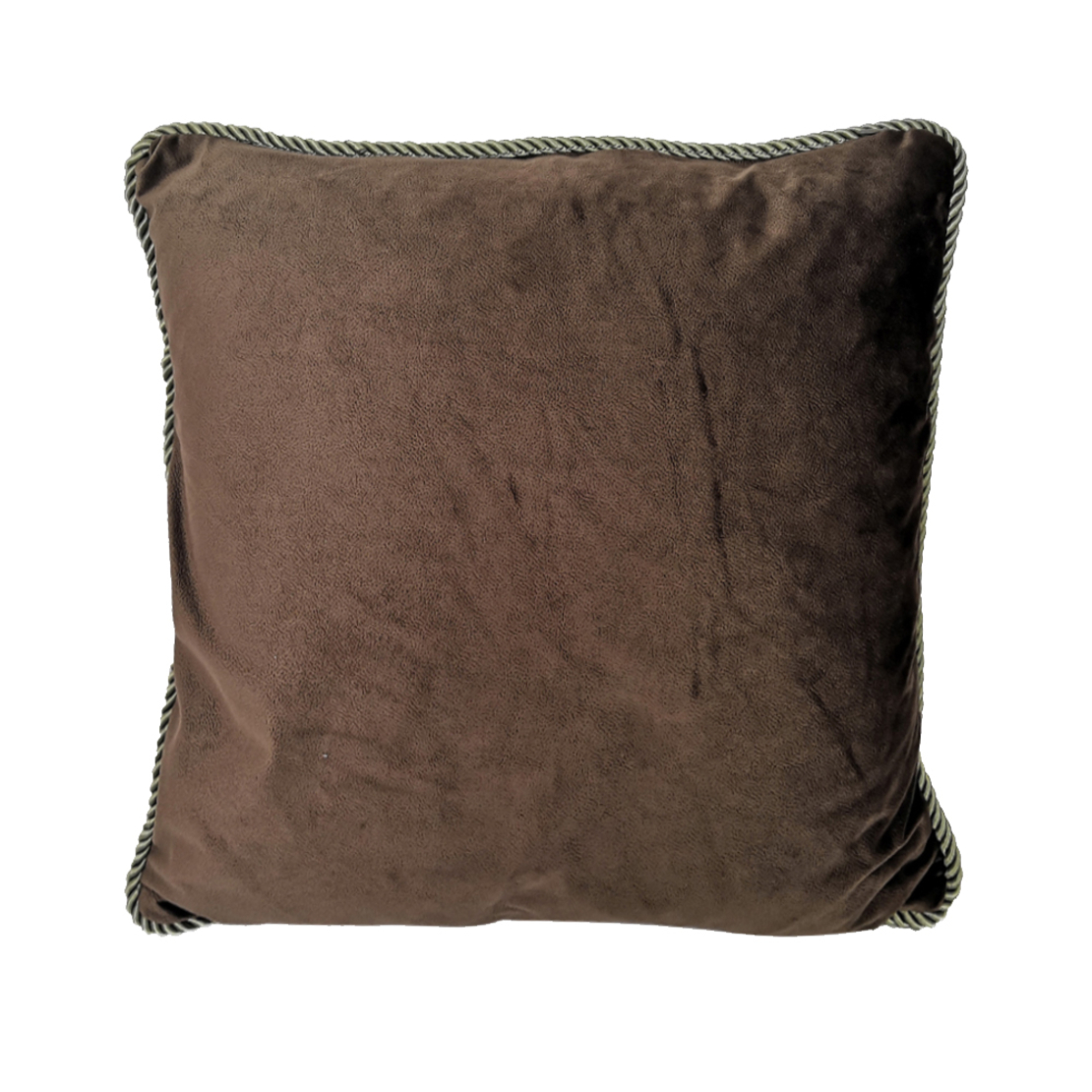 SOLID DECOR CUSHION VELVET BROWN 50x50cm PRC