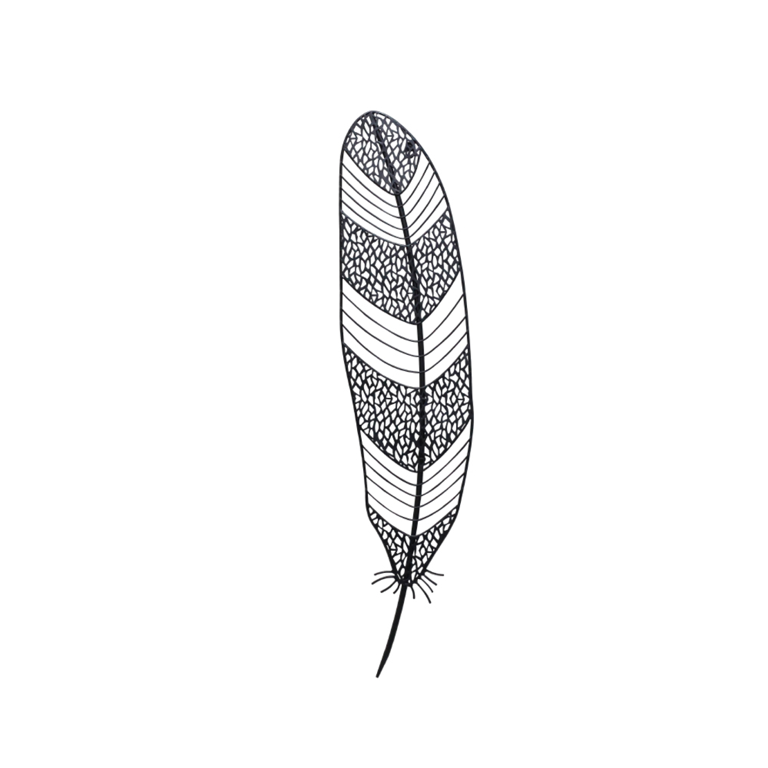 FEATHER DECO WALL METAL BLACK 22x1,5xH96,5cm PRC