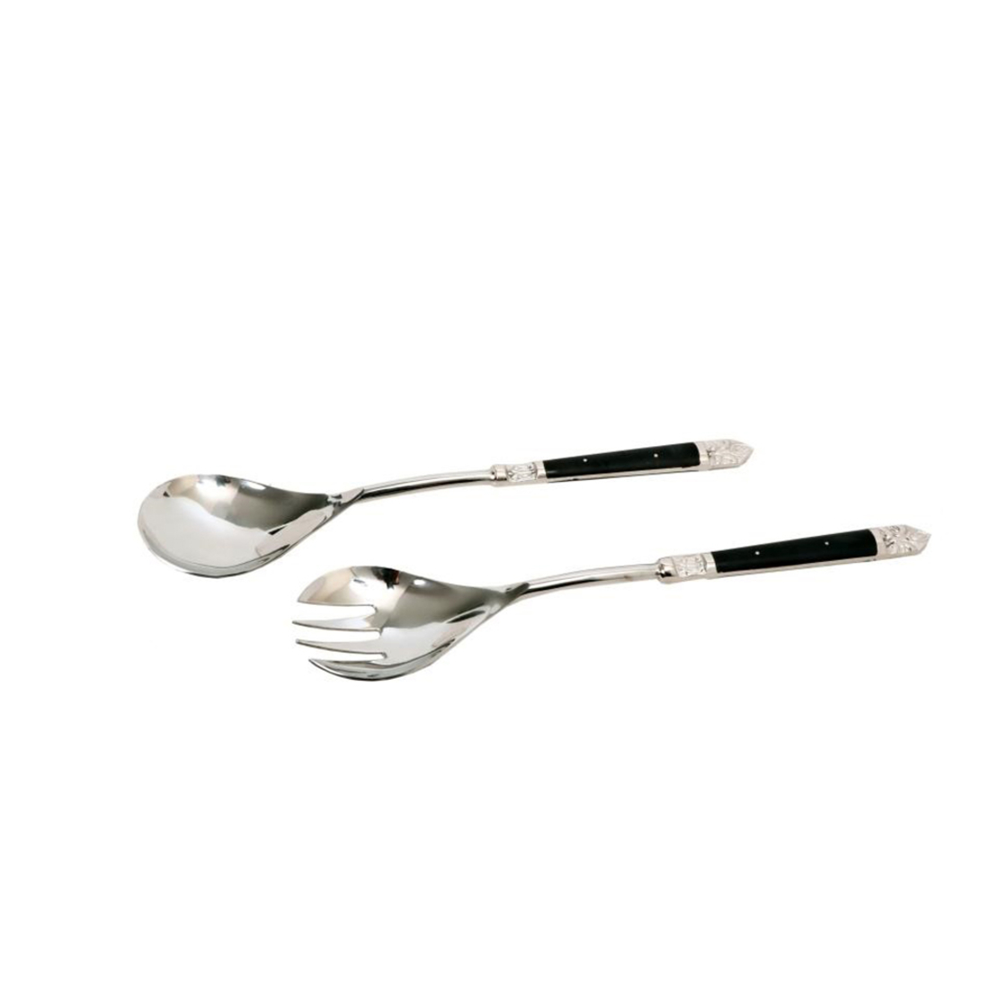 ROYAL SERVING SET STEEL RESIN BLACK 29x6xH2cm IN