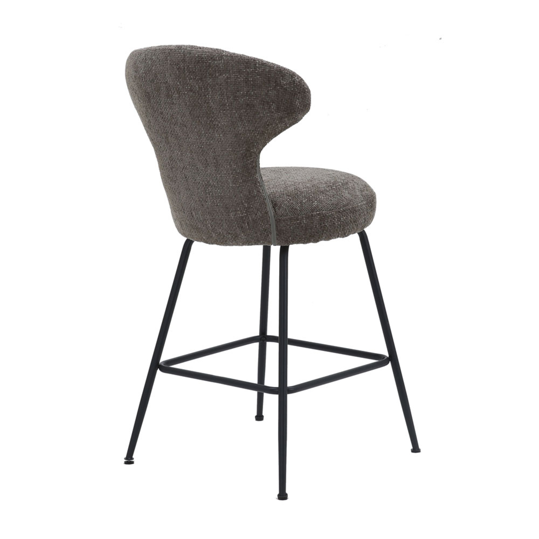 FUNGO STOOL BAR FABRIC GREY METAL BLACK E1 PRC