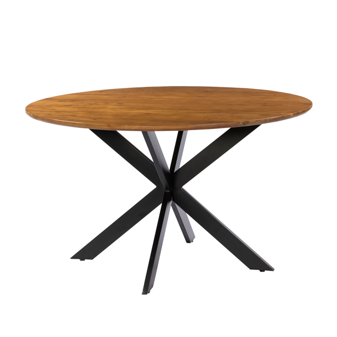 ARCO TABLE WOOD ACACIA WALNUT METAL BLACK IN