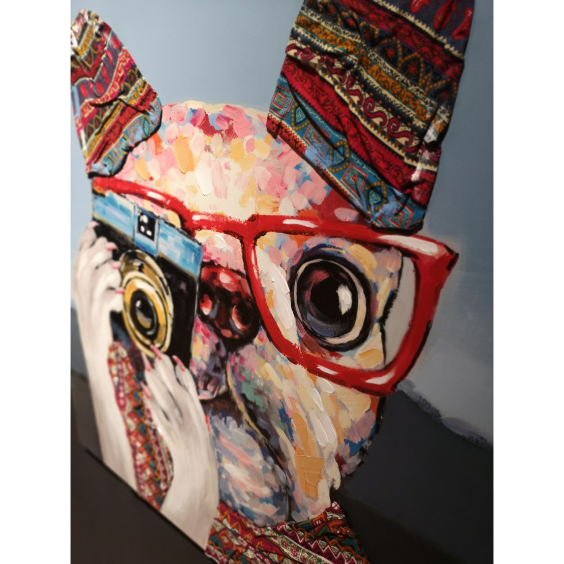 IMBA DOG 1 PAINTING CANVAS MULTICOLOR WOOD 100x100