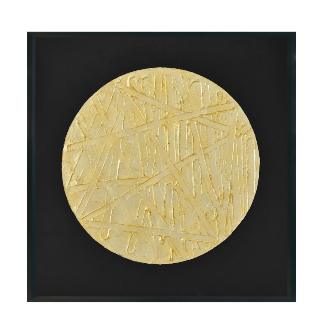 SIPIT PAINTING CANVAS BLACK GOLD WOOD FRAME BLACK