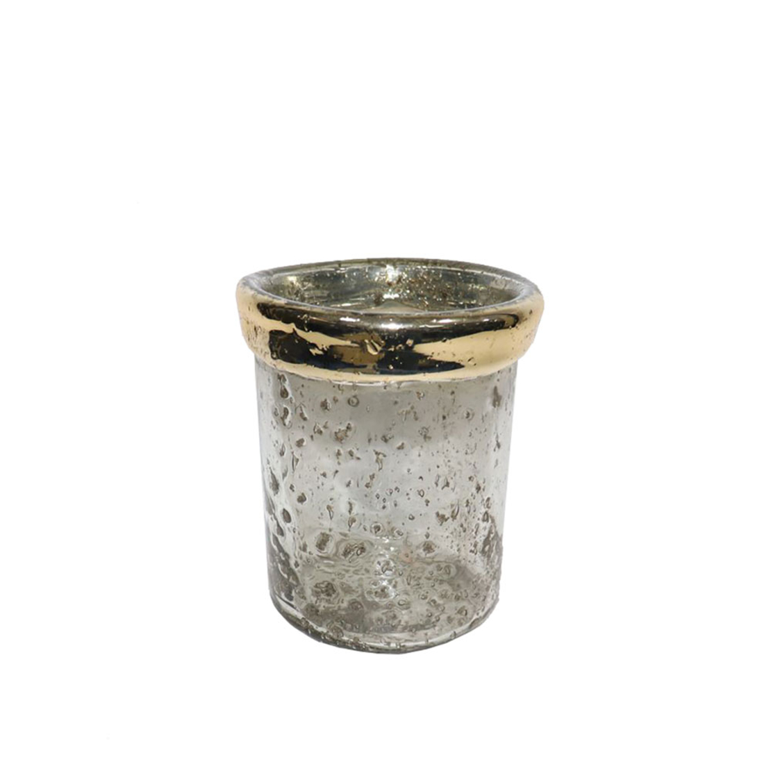 QUEMAR BASE FOR CANDLE GLASS ALUMINIUM TRANSPARENT