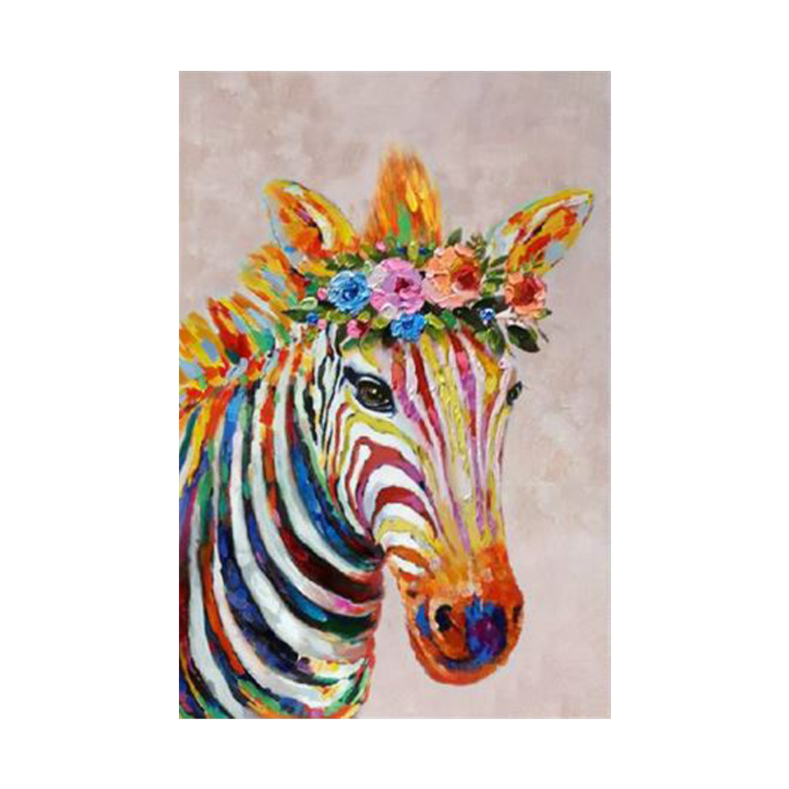 ZEBRA 2 PAINTING CANVAS MULTICOLOR 80x120xH3,5cm P