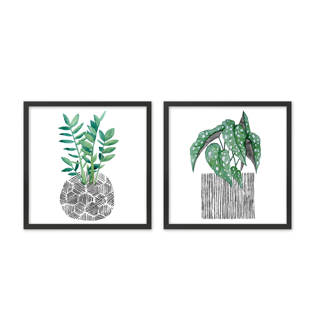 BILIA PAINTING SET 2PCS MDF MULTICOLOR PAPER FRAME
