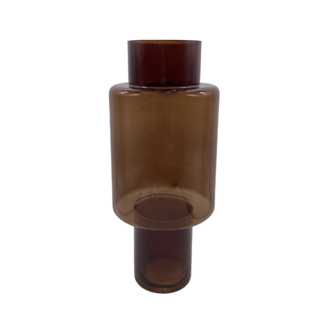 CULTURE VASE GLASS BROWN D15xH35cm PRC