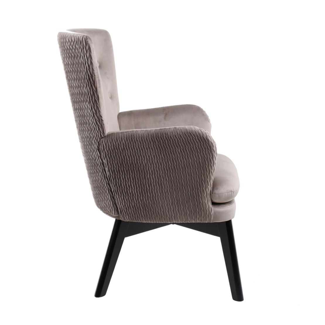 LOU LOU ARMCHAIR FABRIC BEIGE WOOD RUBBERWOOD BLACK E1 PRC