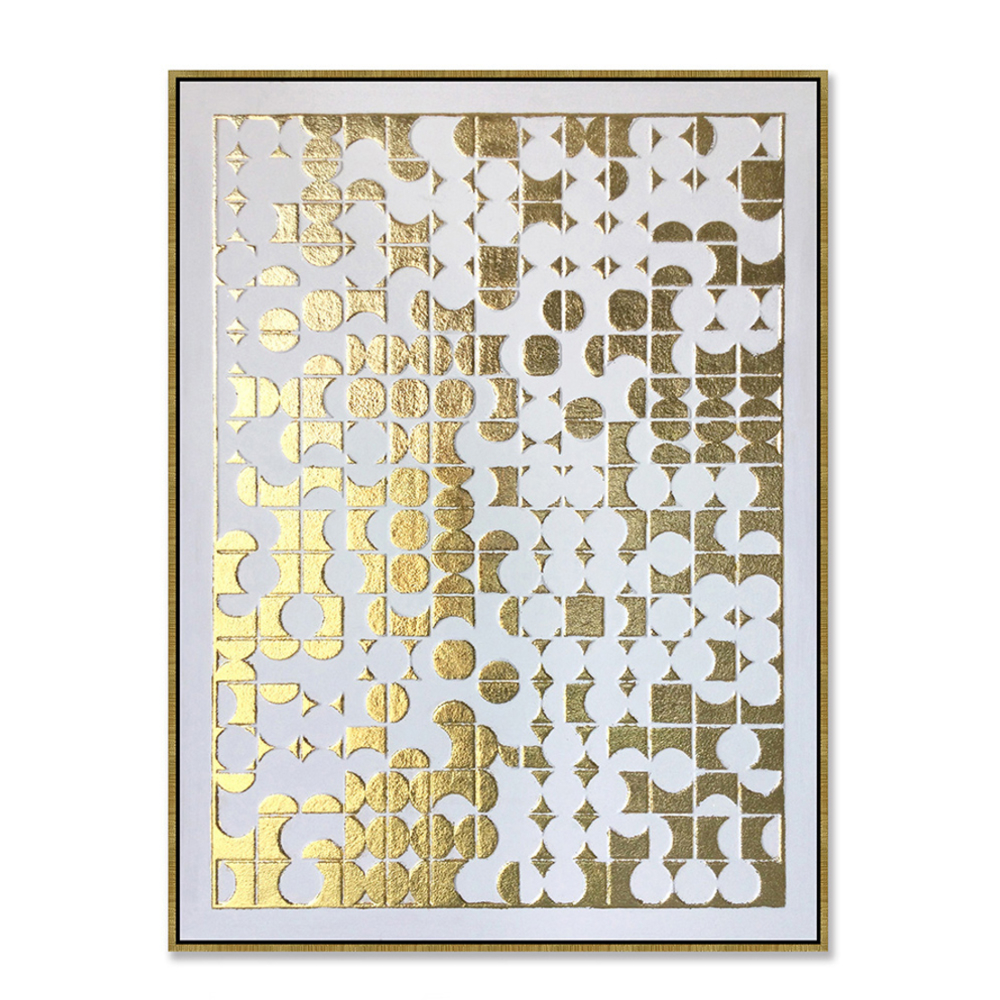 GOLD HEAVEN PAINTING OIL ACRYLIC GOLD WHITE CANVAS