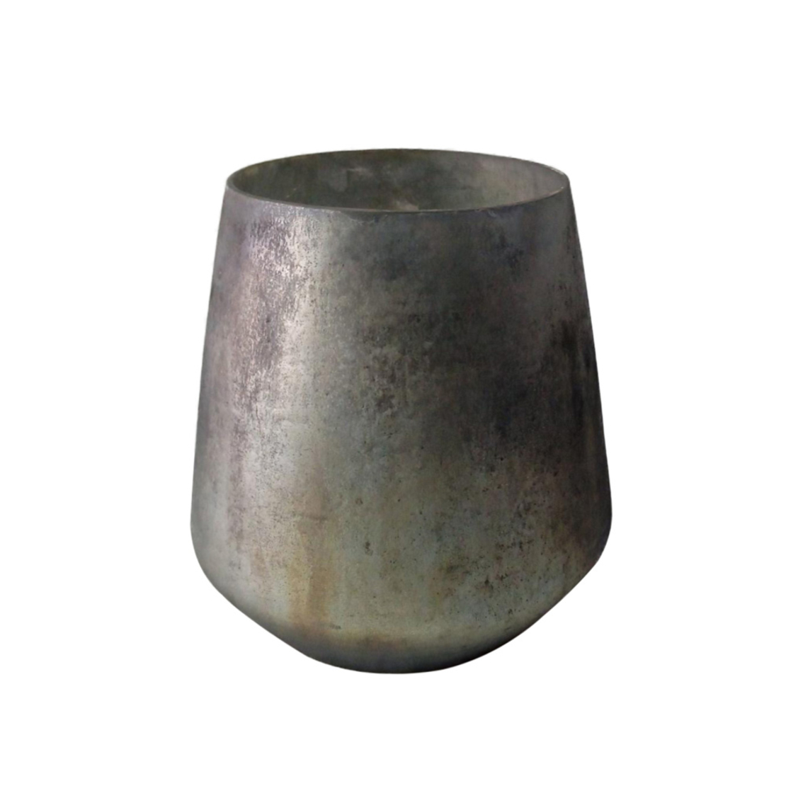 EMEL BASE FOR CANDLE GLASS GREY D15xH16cm IN