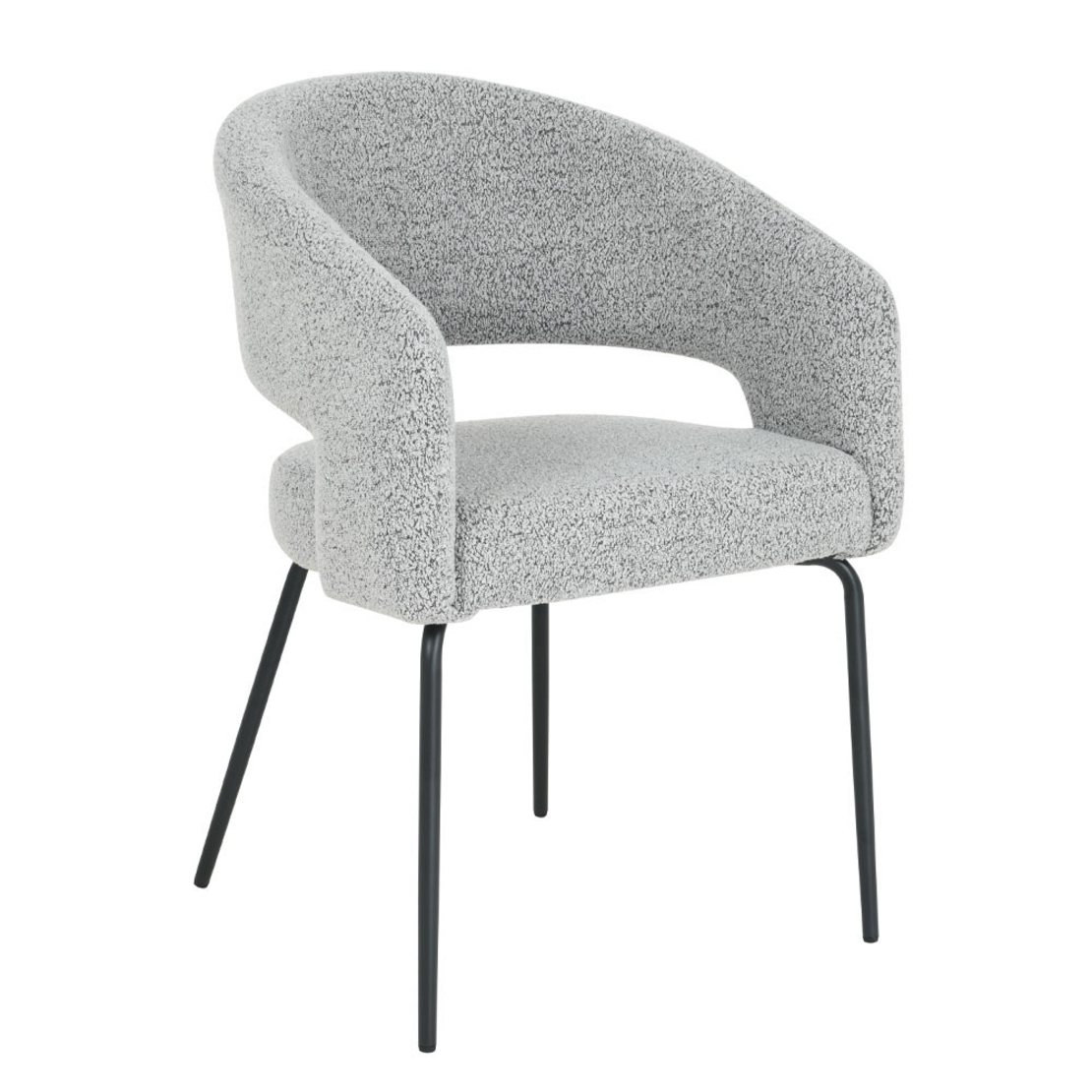 ABRAZO CHAIR ARMCHAIR FABRIC GREY LIGHT METAL BLACK E1 PRC