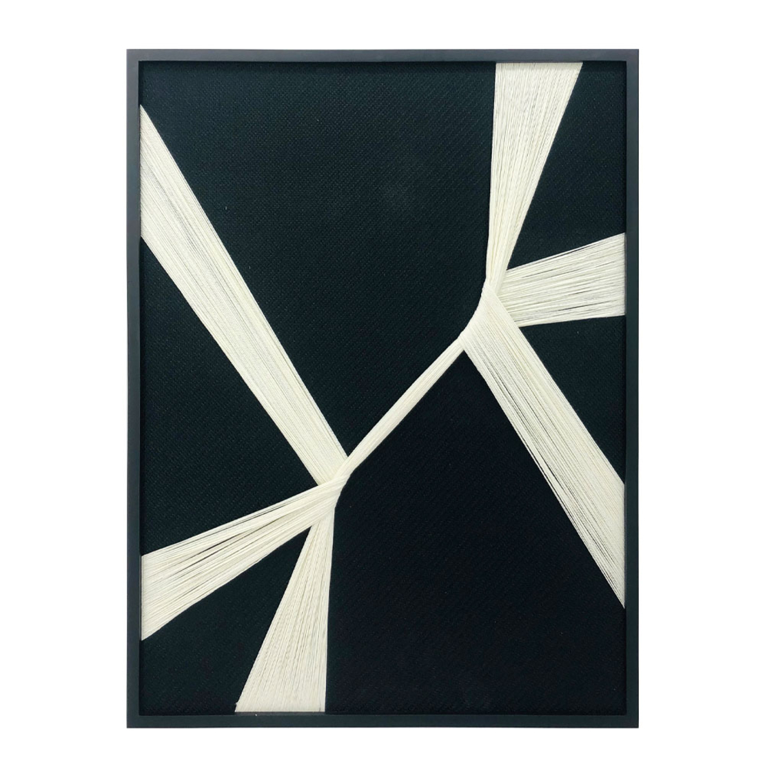 GENTLE WHISPERS A PAINTING WOOD BLACK WHITE YARN F