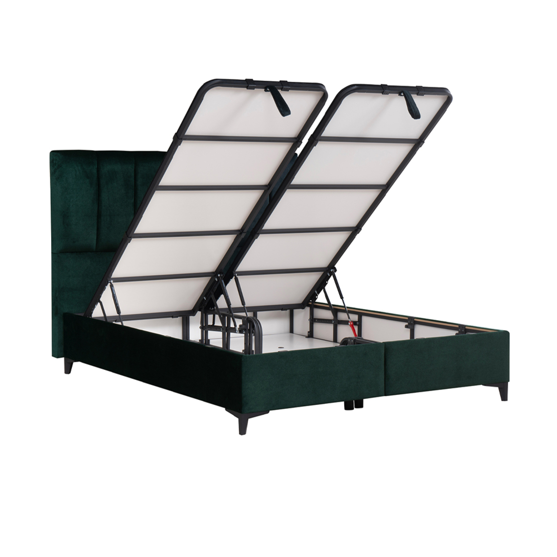 STICKS BED WITH STORAGE (FOR MATTRESS 160x200cm) VELVET GREEN 37-911 E1 TR