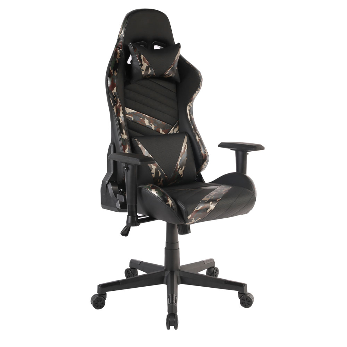 DYSKORD GAMING CHAIR DESK FABRIC BLACK WITH PATTERN NYLON METAL 50x74xH137cm PRC