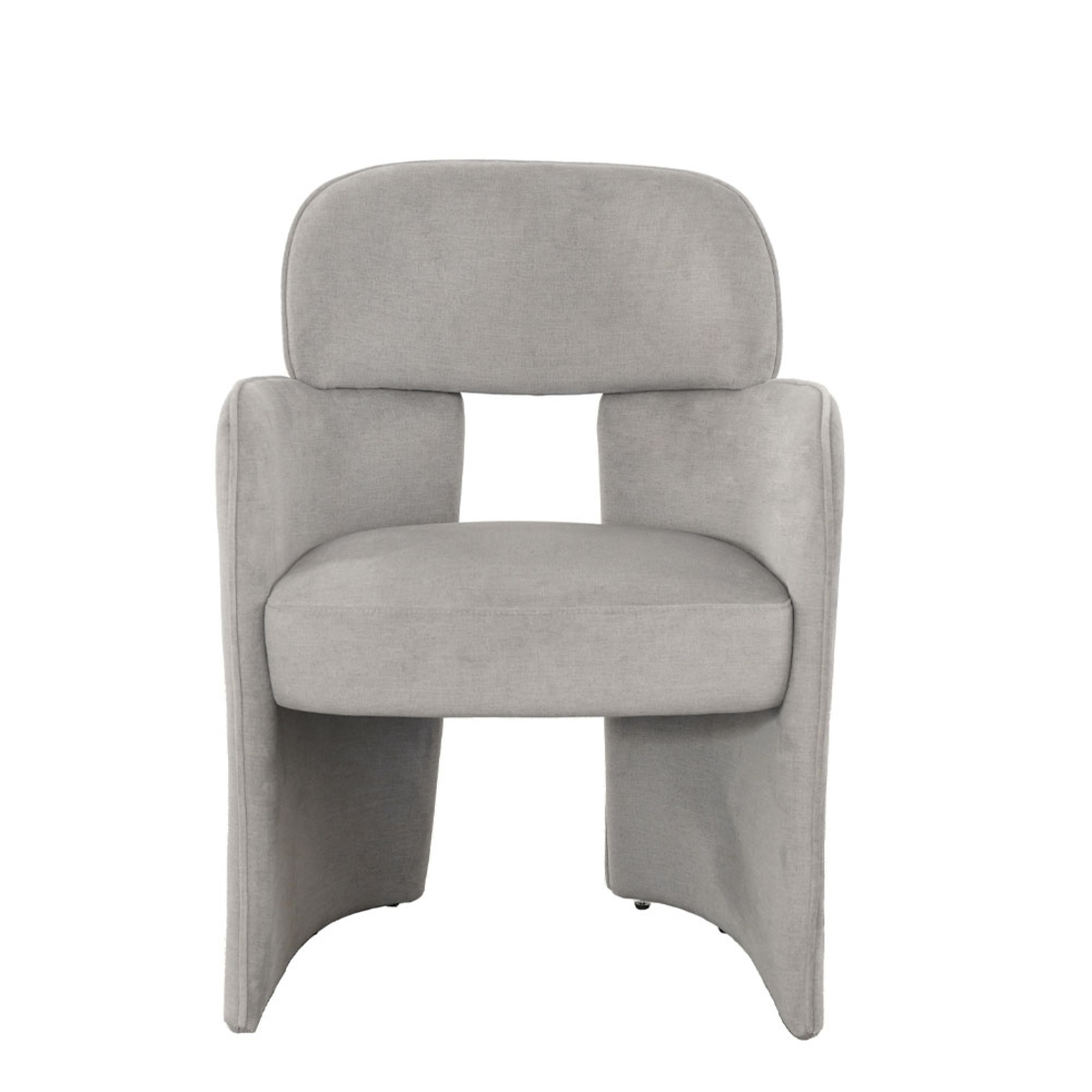 VANITY ARMCHAIR FABRIC GREY METAL E1 PRC