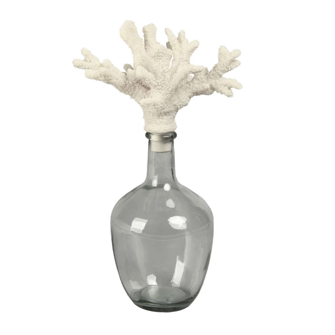 CORALLI BOTTLE WITH LID RESIN GLASS TRANSPARENT BE