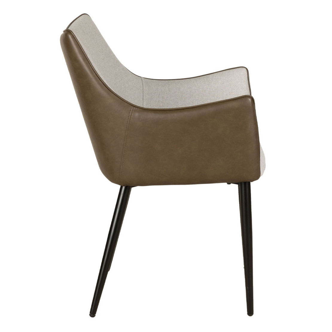MALONE CHAIR ARMCHAIR EASY CLEAN FABRIC BEIGE OLIVE GREEN METAL BLACK E1 PRC