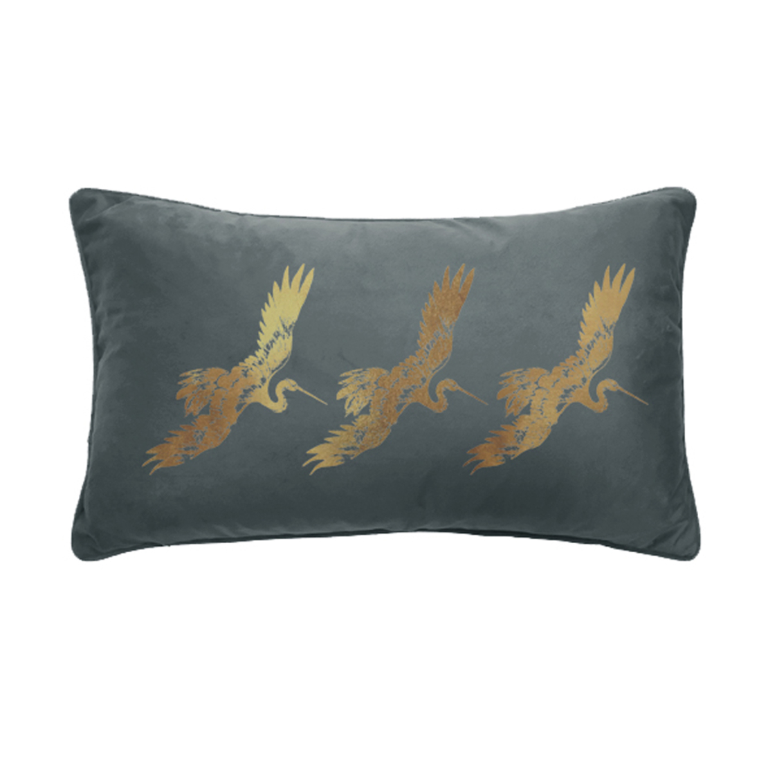 CREYR DECOR CUSHION VELVET GREY GOLD 30x50cm PRC