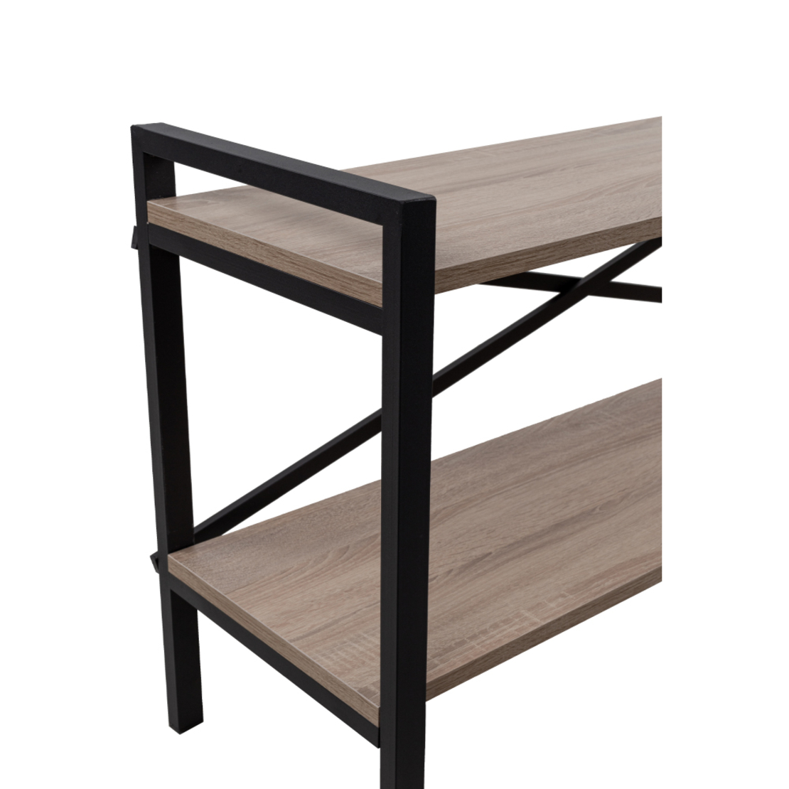 SMART TV STAND SHELF MELAMINE SONOMA BLACK METAL 120x35xH60cm E1 TR