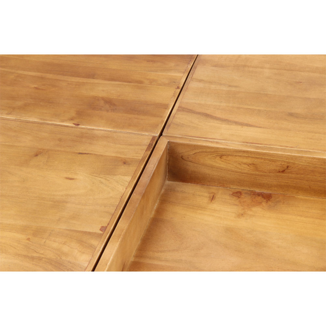 COMBO COFFEE TABLE WOOD ACACIA WALNUT METAL BLACK 84x80xH42cm IN