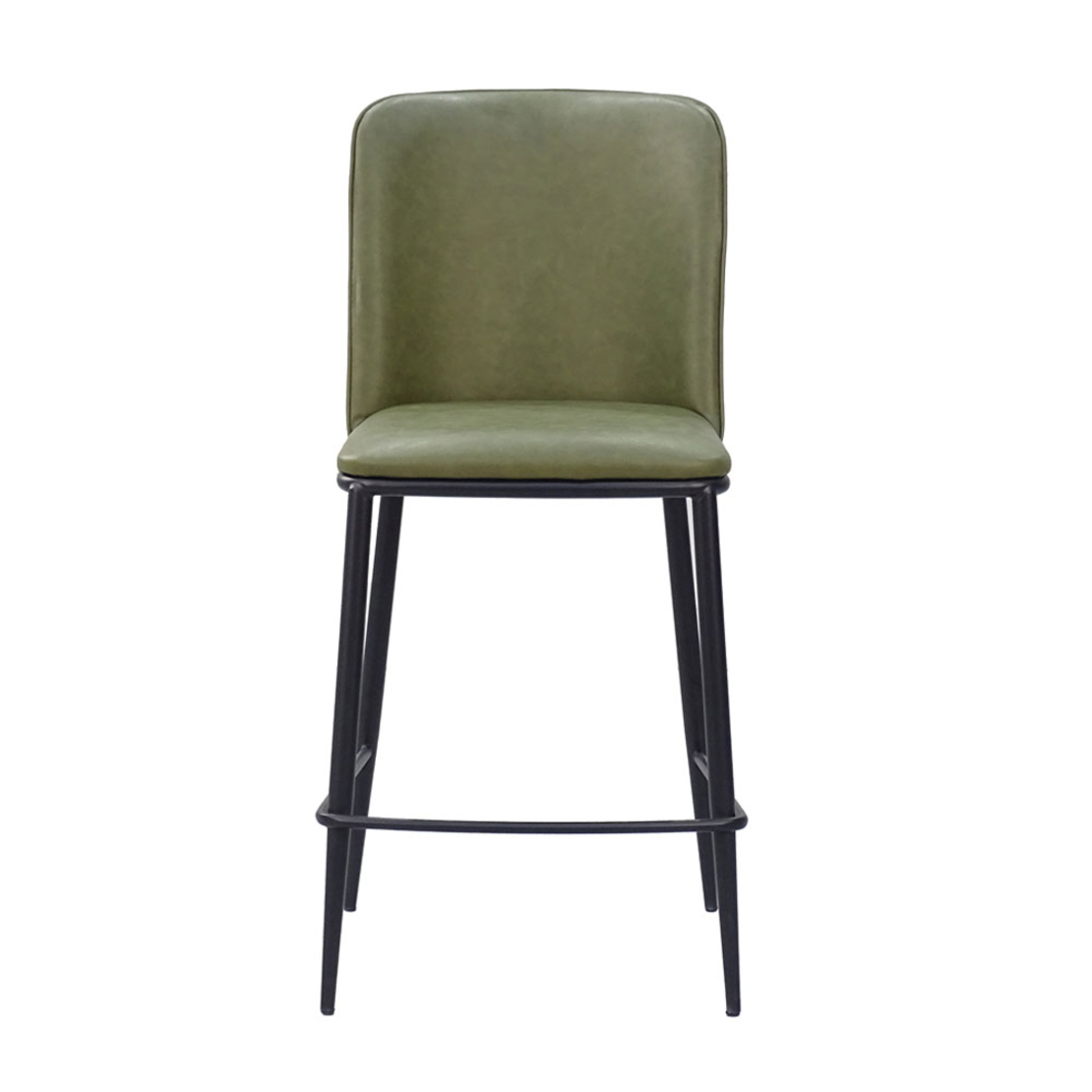 COUTURE STOOL BAR FABRIC OLIVE GREEN METAL BLACK P