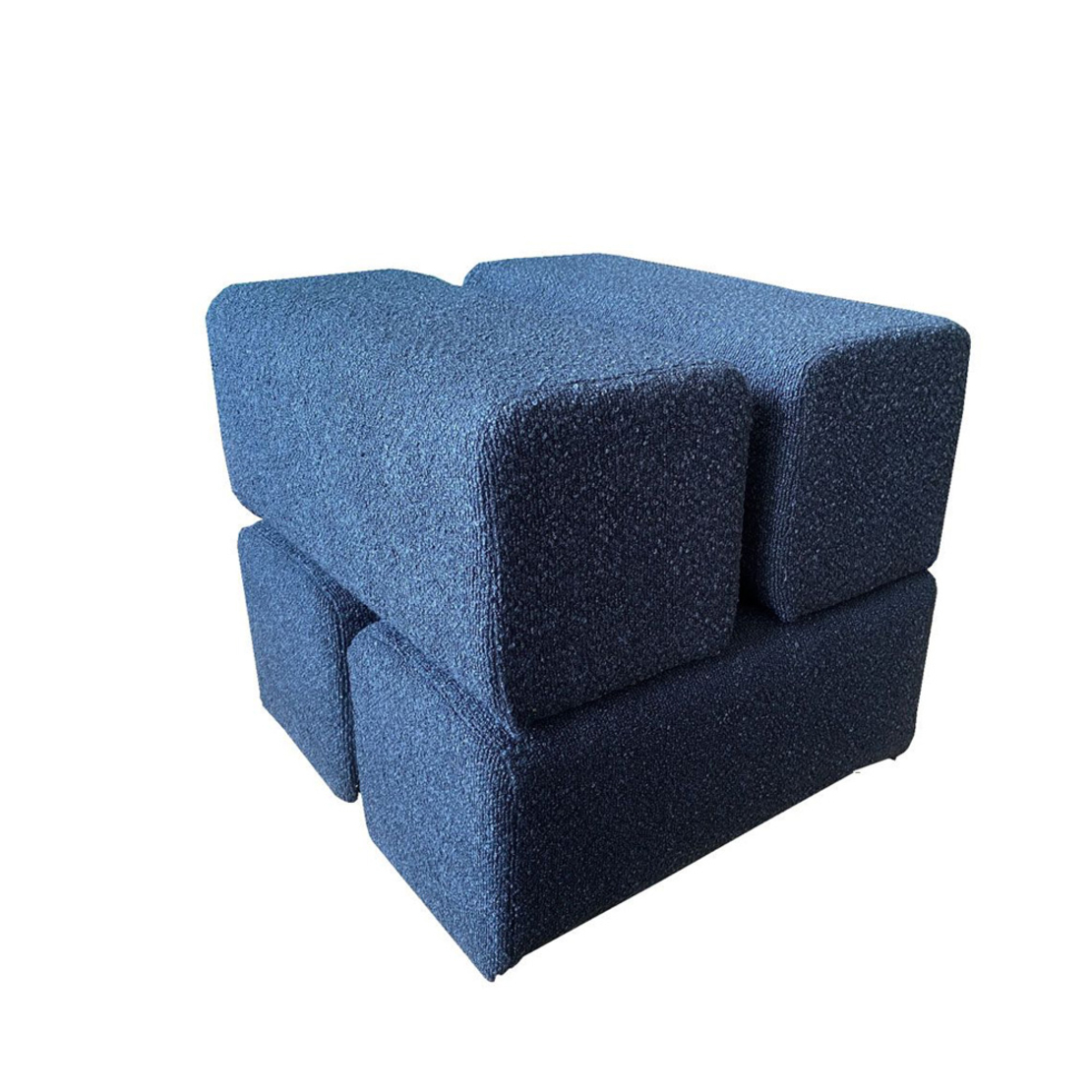 CHEVAL STOOL FABRIC BLUE ROUGH E1 PRC