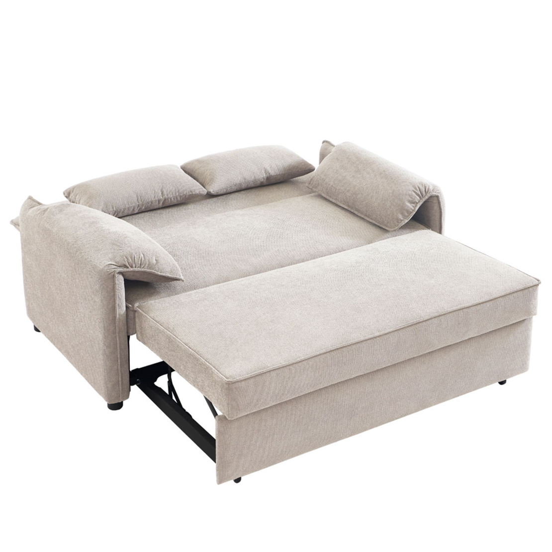 RUBIK SOFA BED 3SEAT FABRIC LATTE FABRIC E1