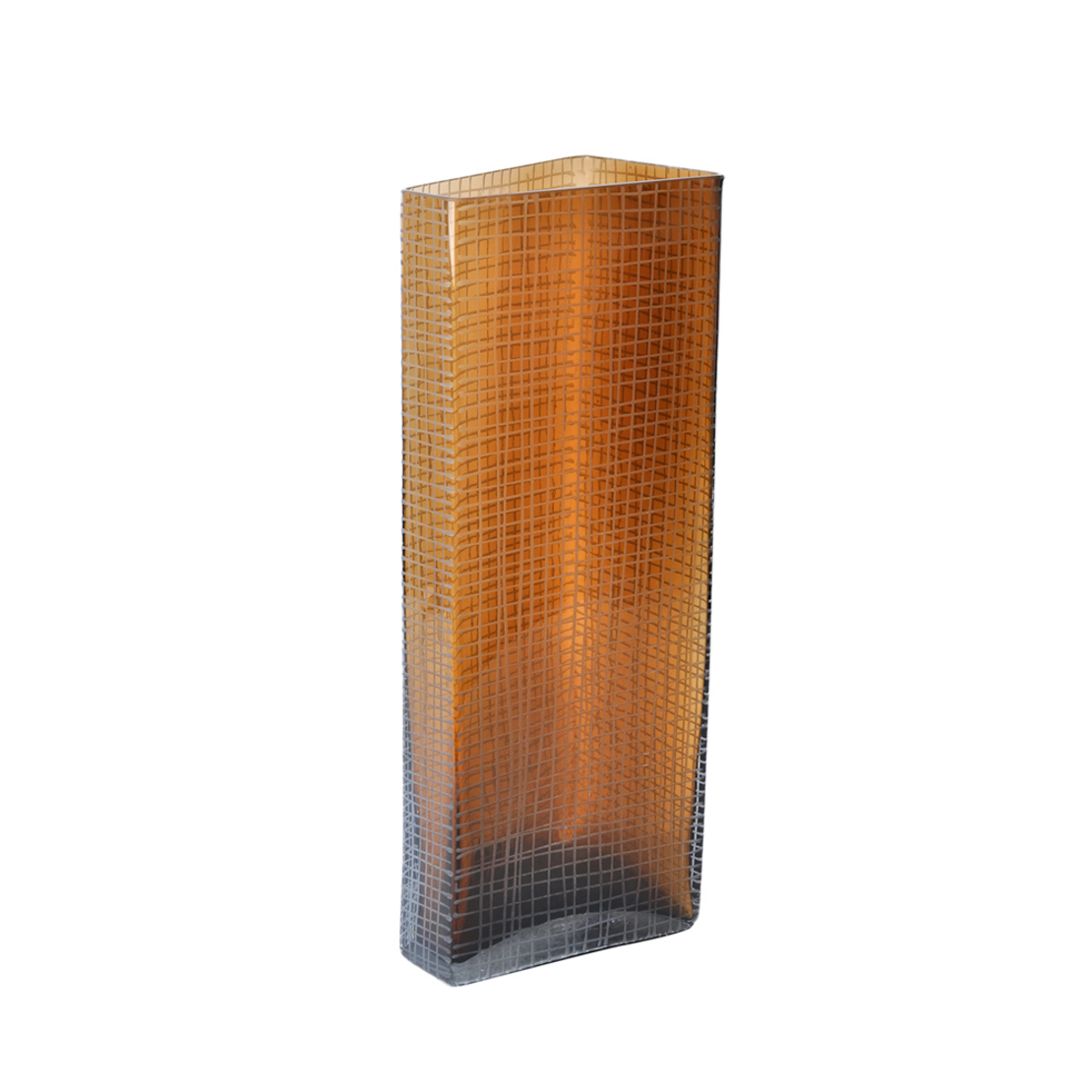 GRAVIR HONEY VASE GLASS BROWN 15,5x11,5xH43,5cm PR