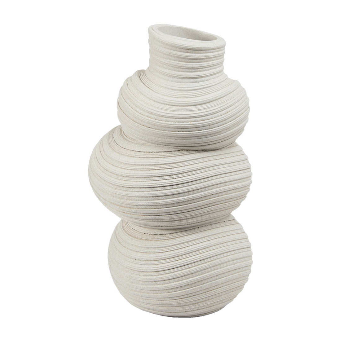 VOTSALO VASE RESIN WHITE 22x21,8xH36,6cm PRC
