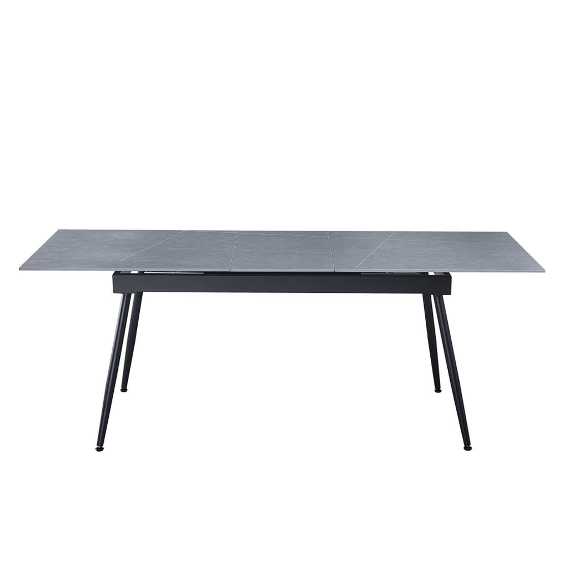 ATLANTIS TABLE EXTENDABLE CERAMIC GREY WITH MARBLE PATTERN METAL BLACK PRC