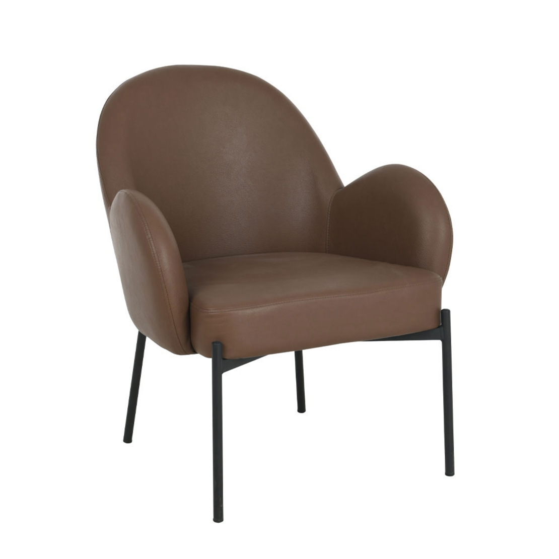 SCOTCH ARMCHAIR FABRIC BROWN METAL BLACK E1 PRC