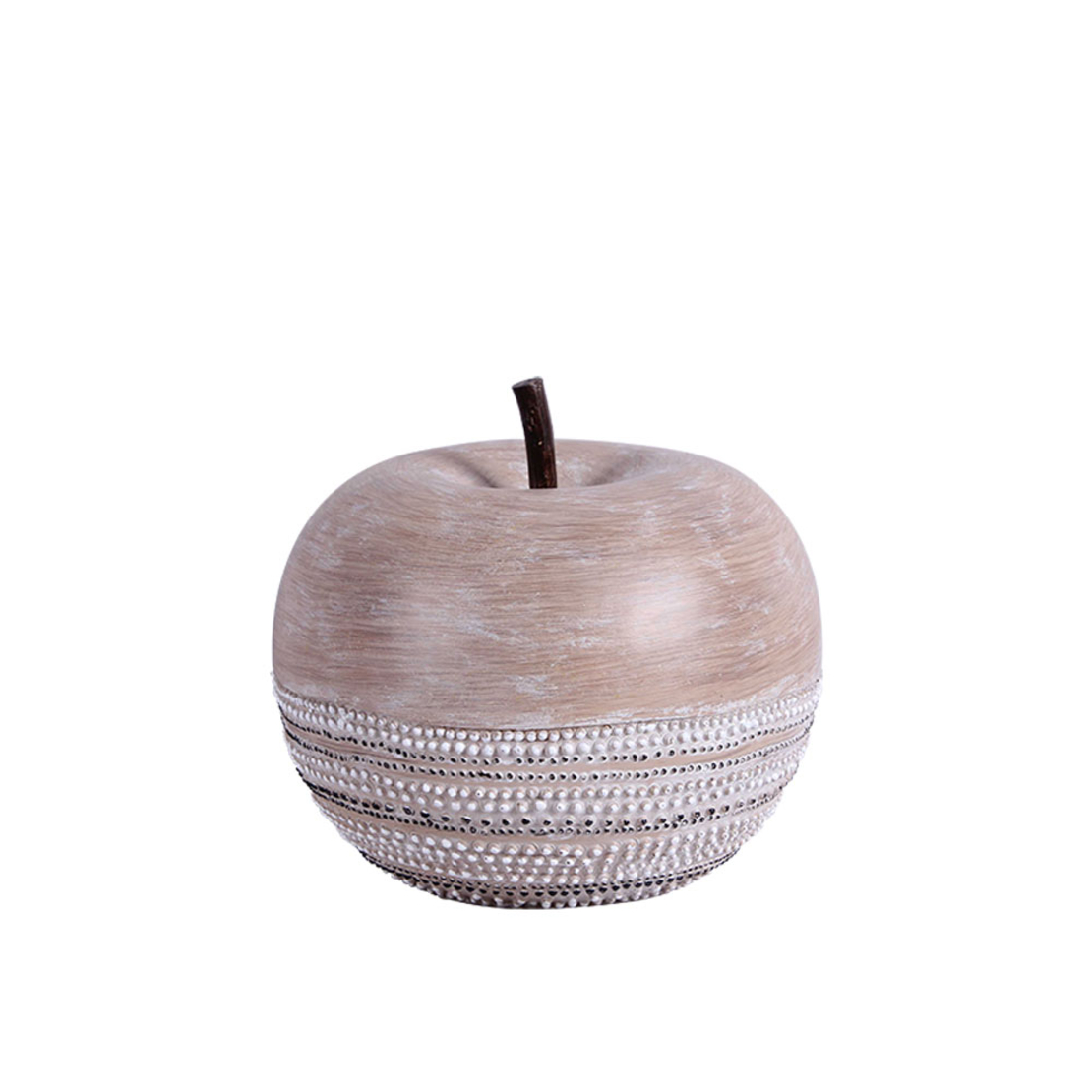 ULMUS DECO APPLE POLYRESIN NATURAL WHITE D16,5xH15