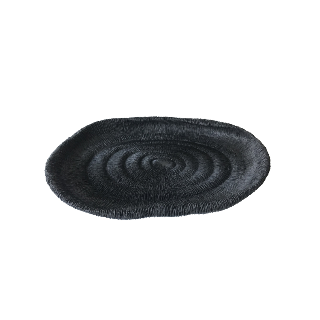 CINTAN BLACK PLATTER POLYRESIN BLACK 34x23xH4,5cm