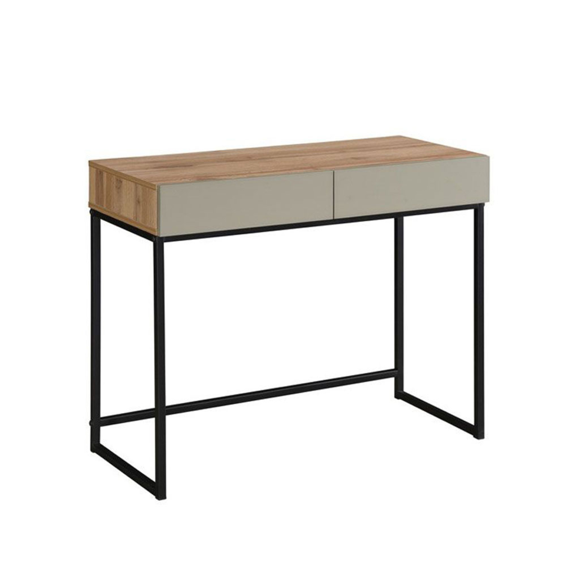 VERDE CONSOLE 2DRAWERS CHIPBOARD WITH MELAMINE CARTA NATURAL MINT CHIPBOARD WITH MELAMINE CARTA BLACK 90x42x75 E1