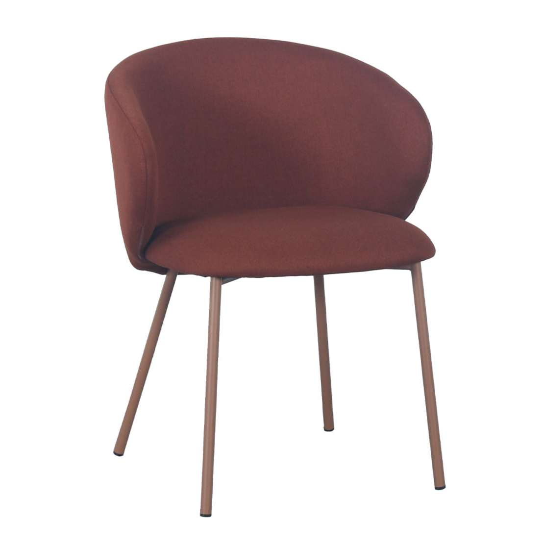 KIRA CHAIR FABRIC TERRACOTTA METAL SALMON E1 PRC