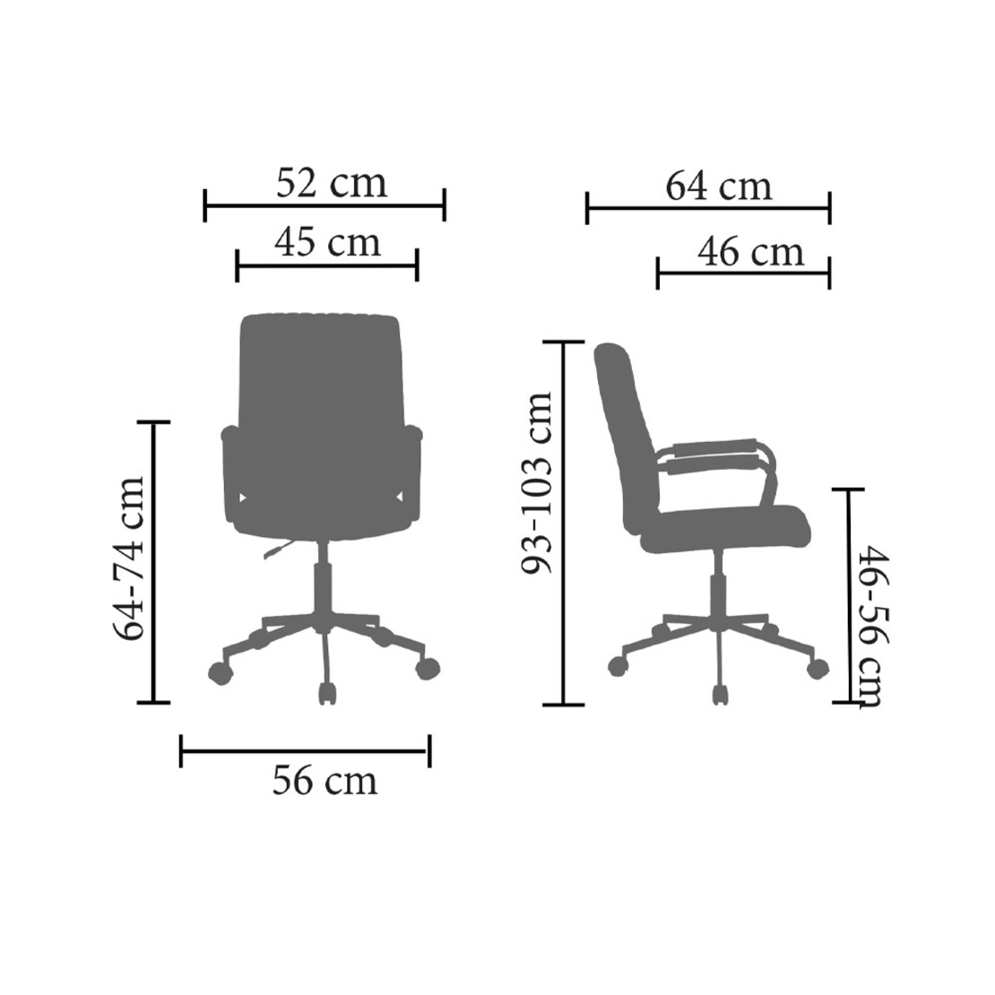 GLAM CHAIR DESK VELVET WATER BLUE METAL BASE CHROME 52x64xH93/103cm E1 PRC