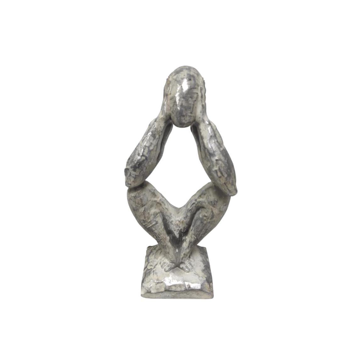 PENSEI 2 DECO POLYRESIN SILVER 9x7xH21cm PRC